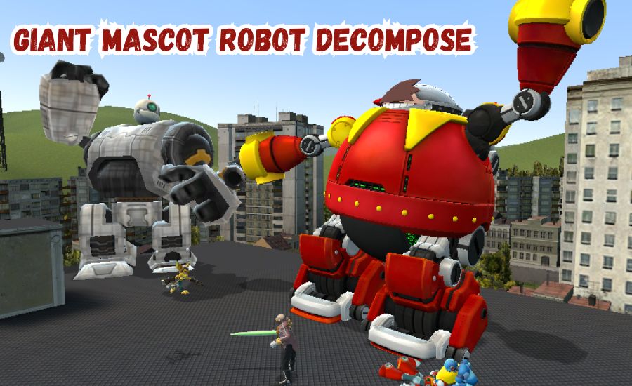 giant mascot robot decompose