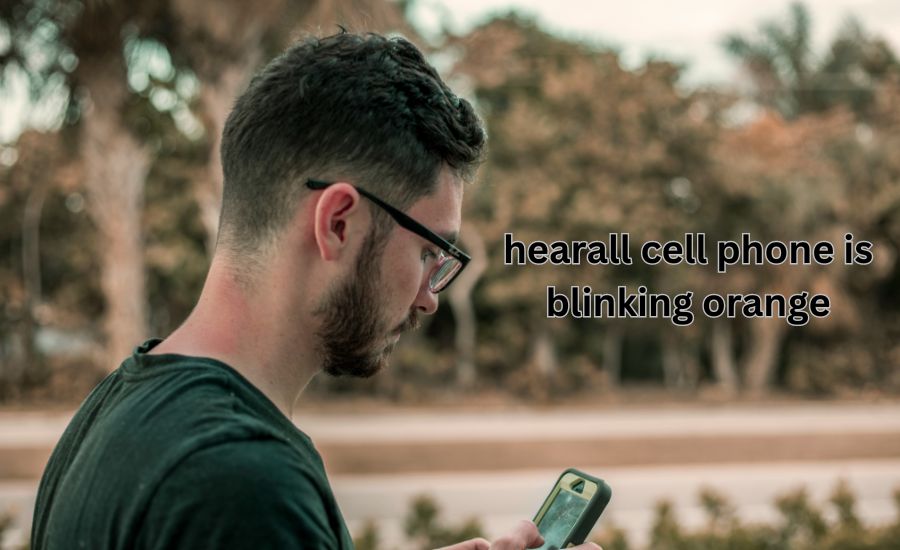 hearall cell phone is blinking orange