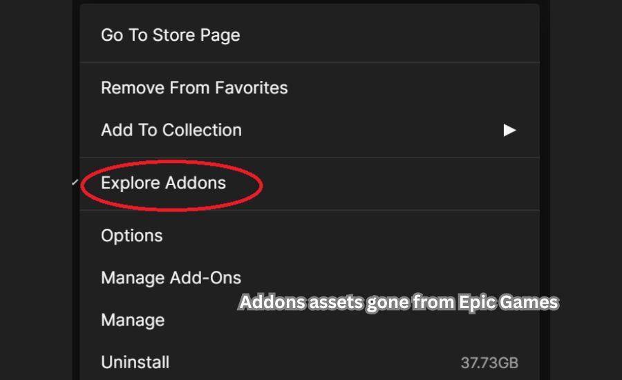 addons assets gone from Epic Games