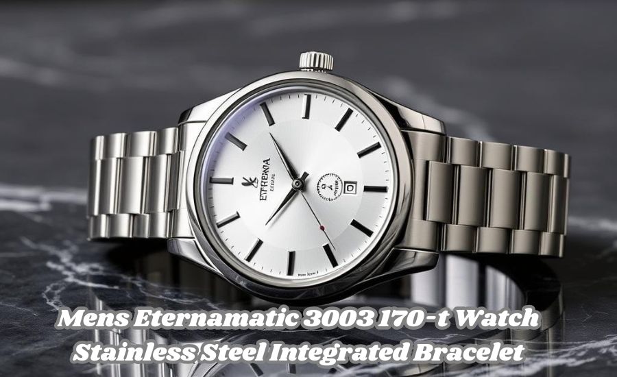 mens eternamatic 3003 170-t watch stainless steel integrated bracelet