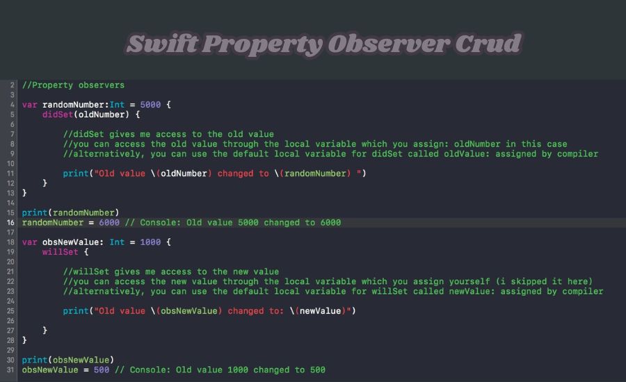 swift property observer crud