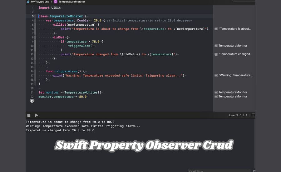 swift property observer crud