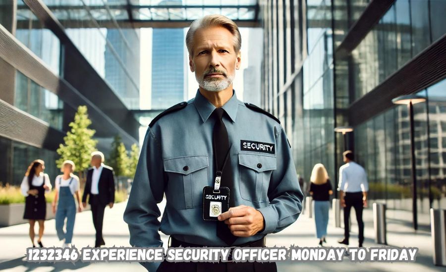 1232346 experience security officer monday to friday