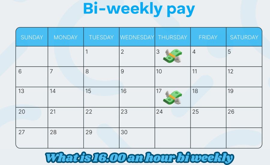 what is 16.00 an hour bi weekly