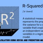 r2 calculation using devsq and prediction multiple