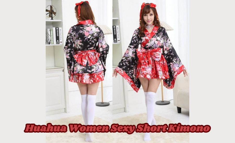 huahua women sexy short kimono